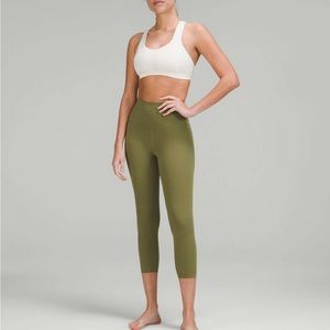 lululemon Align High Rise Crop Legging 23” in Bronze Green Size 6